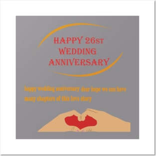 happy 26st wedding anniversary Posters and Art